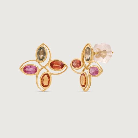Chic Whirl Sapphire Stud Earrings