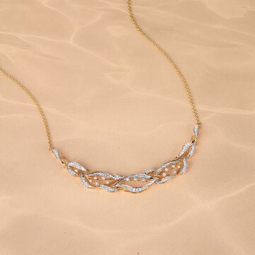 Rhythmic River 18 Kt Gold & Diamond Necklace