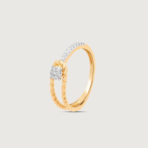 Braided Promise Diamond Ring