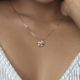 Classic Retro Gold & Diamond Pendant,,hi-res view 2