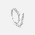 Sleek Twist Silver Finger Ring,,hi-res view 4