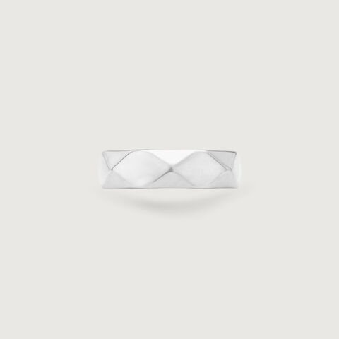 Sleek Frame Silver Ring