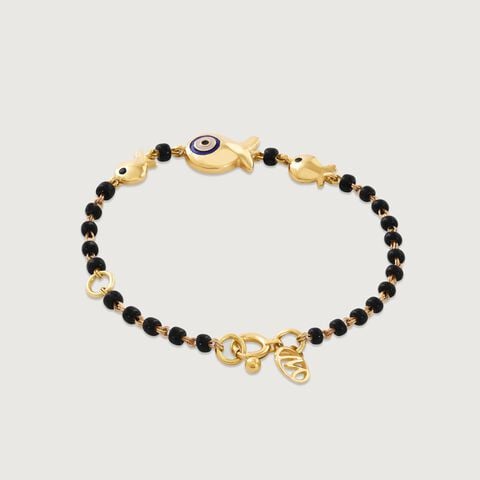 Evil Eye Splash Gold Bracelet