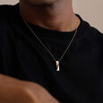 Sculpted Contrasting Gold Pendant,,hi-res view 2