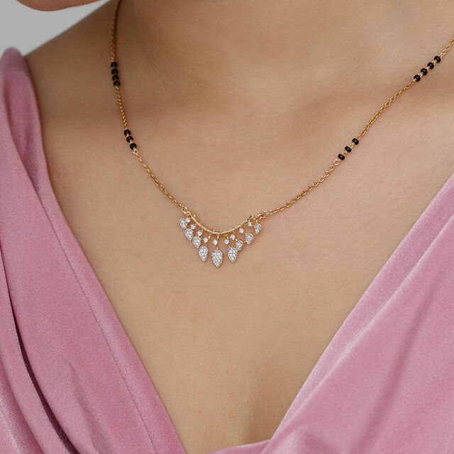 Twilight Dew Gold and Diamond Mangalsutra,,hi-res image number null