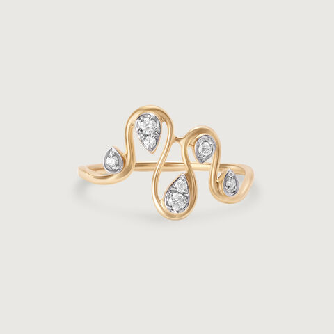 Harmony River 14 Kt Gold & Diamond Ring