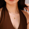 Fresh Light Peridot Gold Pendant,,hi-res view 2