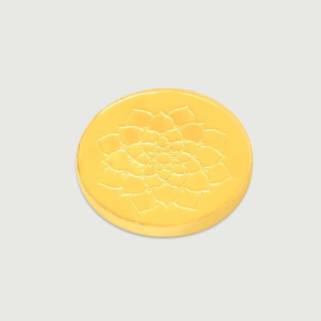 2 Gm 24 Karat Lotus Gold Coin,,hi-res image number null