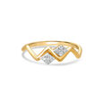 14KT Yellow Gold Icy Summit Diamond Finger Ring,,hi-res view 2