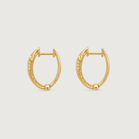 Radiant Linear Diamond Hoop Earrings
