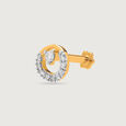 14KT Yellow Gold Diamond Nose Pin,,hi-res view 3