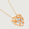 Transformable 14 KT Pure Gold & Diamond Necklace,,hi-res view 5