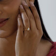 Fluid Embrace Diamond Platinum Gold Ring,,hi-res view 2