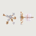 Groovy Glow Gold & Diamond Stud Earrings,,hi-res view 4