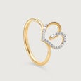 Heartfelt Sparkle 14KT Gold & Diamond Ring,,hi-res view 4