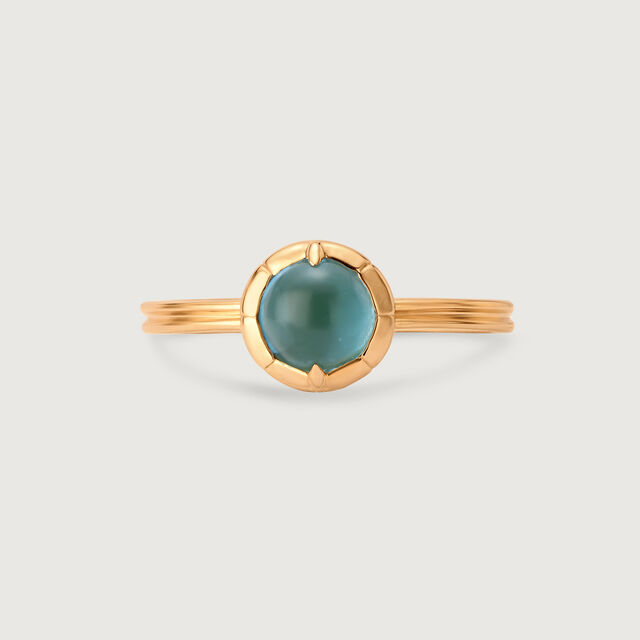 Serene Firefly 14 kt Gold & Blue Topaz Finger Ring,,hi-res image number null