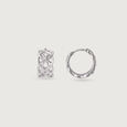 Edgy Maze Silver Earrings,,hi-res view 4