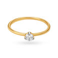 14KT Yellow Gold Finger Ring With Solitaire,,hi-res view 2
