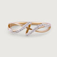 Flowing Grace Gold & Diamond Finger Ring,,hi-res view 2