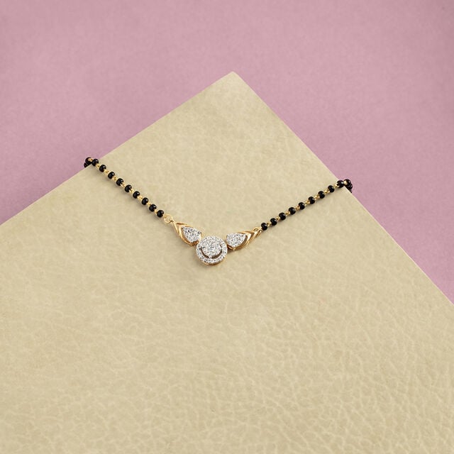 Elegant Charm Gold and Diamond Mangalsutra,,hi-res image number null