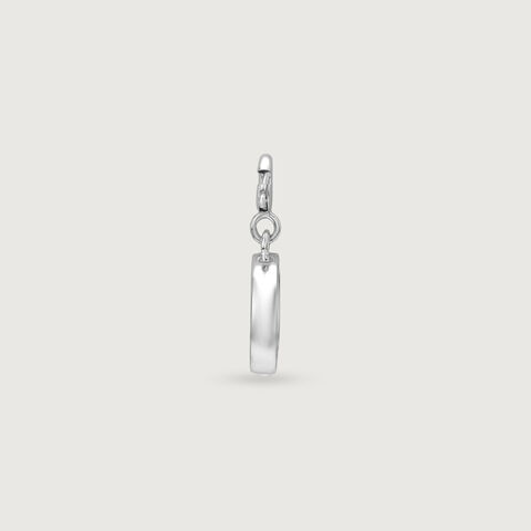 Contemporary Initial Q Silver Charm