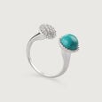 Turquoise Oasis Silver Finger Ring,,hi-res view 2