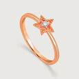 Stellar Radiance 18KT Rose Gold Diamond Finger Ring,,hi-res view 3