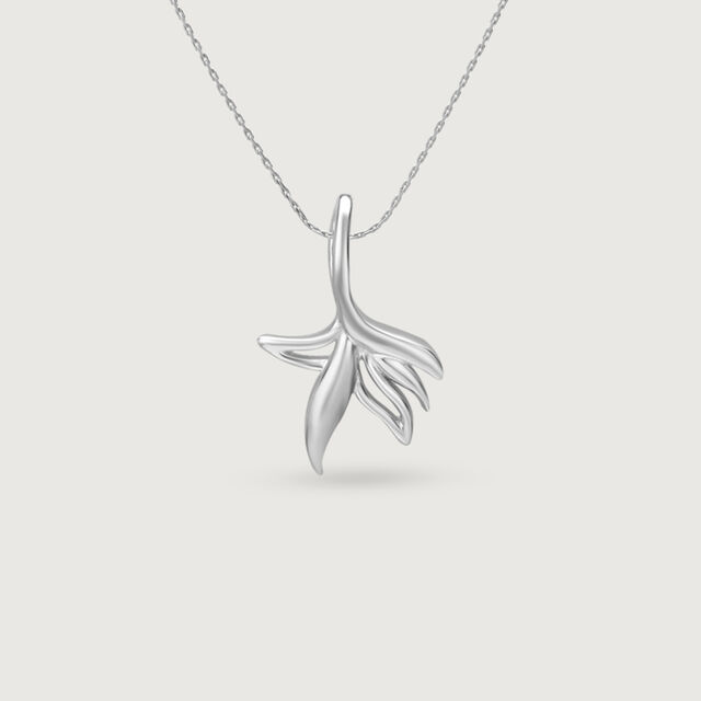 Organic Form Silver Pendant,,hi-res image number null