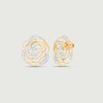Elegant Swirl Diamond Stud Earrings,,hi-res view 4