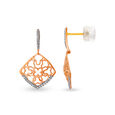 14KT Rose and Yellow Gold Drop Earrings,,hi-res view 2