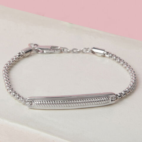 Sleek Statement Silver Bracelet