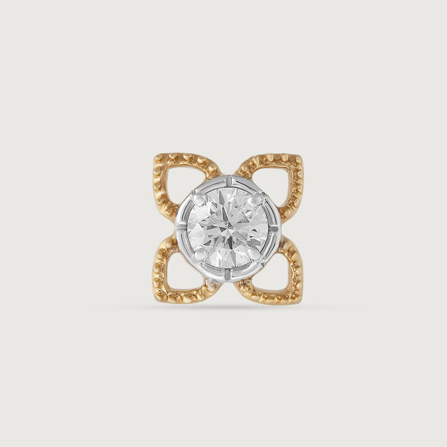 Floral Dream Gold and Diamond Nose Pin,,hi-res image number null
