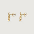 Radiant Fold Gold Stud Earrings,,hi-res view 4