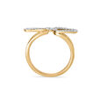 18 KT Glittering Yellow Gold Diamond Ring,,hi-res view 4