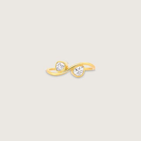 Twisted Harmony Polki Ring
