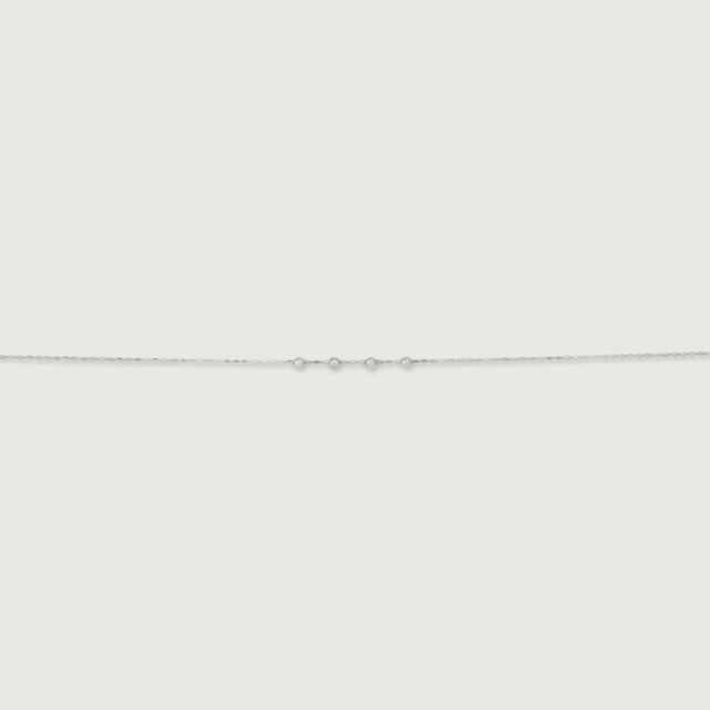 Delicate Shine Single Silver Anklet,,hi-res image number null