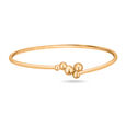 Mamma Mia 14 KT Yellow Gold Adorable Dainty Bangle,,hi-res view 2