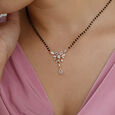 Floral Cascade Gold and Diamond Mangalsutra,,hi-res view 2