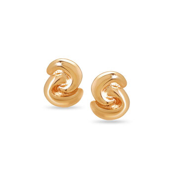 Mamma Mia 14 KT Yellow Gold Foundation of Love Stud Earrings
