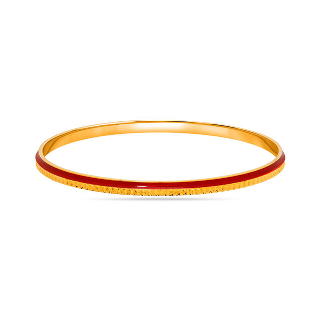 18KT Yellow Gold Traditional Bangle,,hi-res view 2