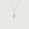 Minimal Drop Silver Necklace,,hi-res view 3