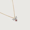 Whimsical Wings 14 Kt Gold & Gemstone Pendant with Chain,,hi-res view 4