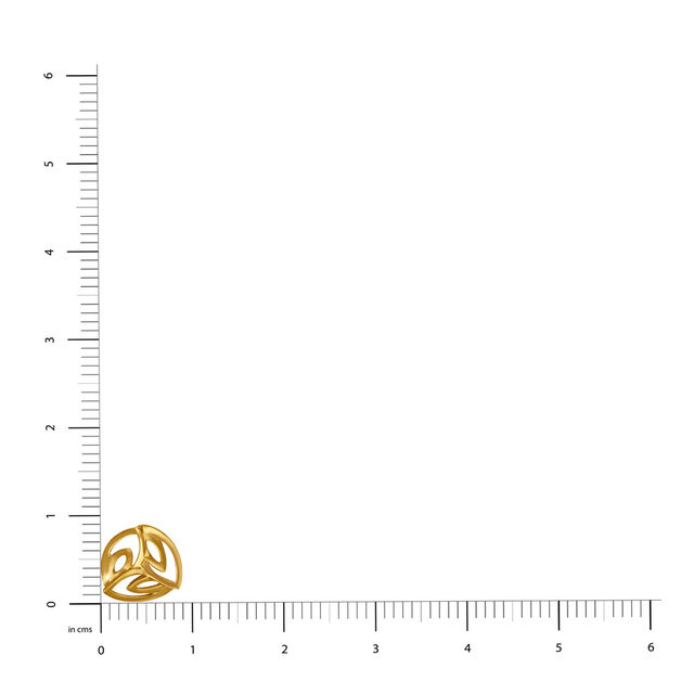 Mia by Tanishq 14KT Yellow Gold Stud Earrings with Floral Design,,hi-res view 4