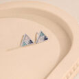 Playful Mosaic Silver Stud Earrings,,hi-res view 1