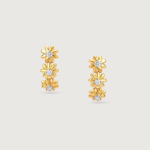 Daisy Trail Diamond Stud Earrings
