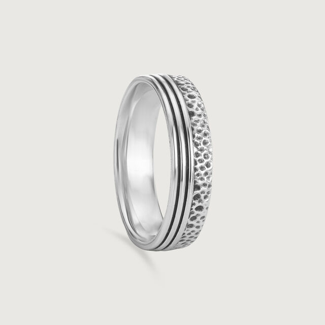 Textured Band Silver Ring,,hi-res image number null