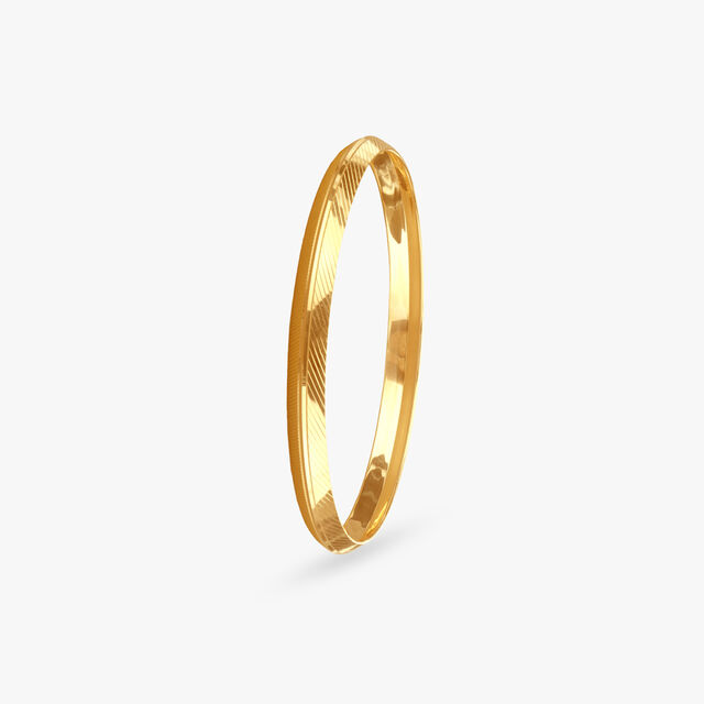 Bold Edge Gold Bangle for Men