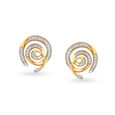 14kt Yellow-White Gold Drop Earrings For The Chic Mia Woman,,hi-res view 3