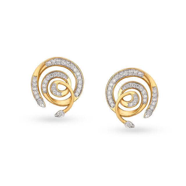 14kt Yellow-White Gold Drop Earrings For The Chic Mia Woman,,hi-res image number null