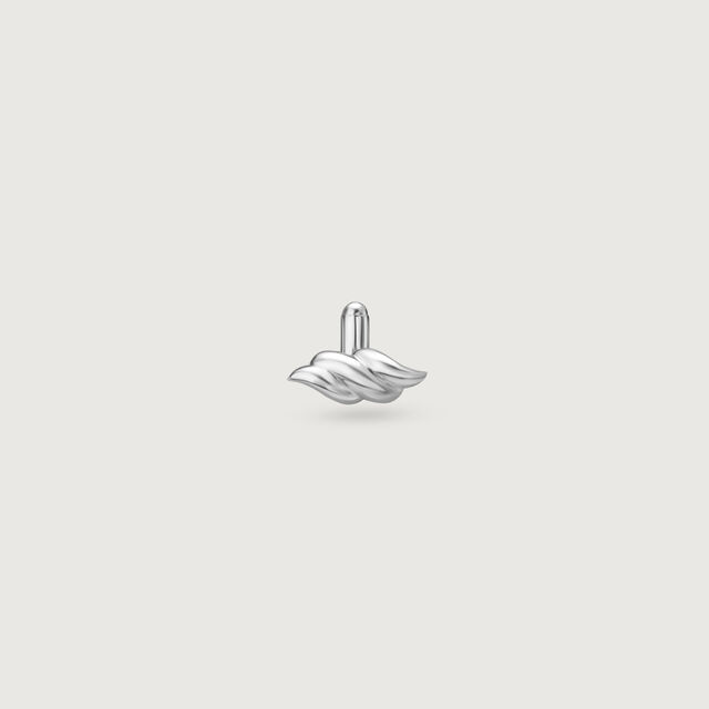 Twisted Leaf Silver Cufflinks,,hi-res image number null